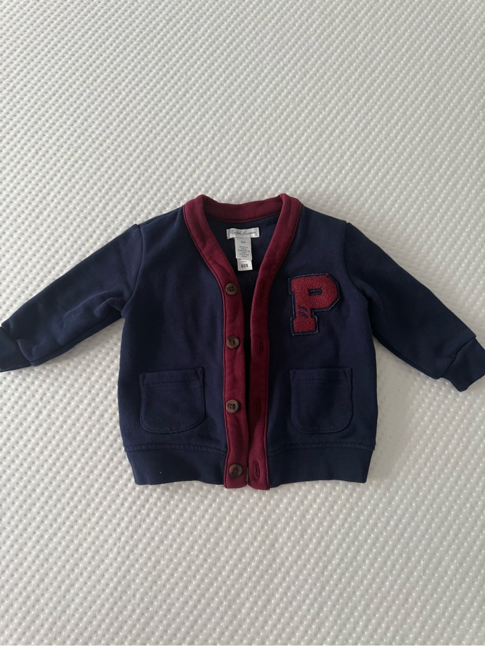 Polo by Ralph Lauren Navy Jacket with Burgundy Trim